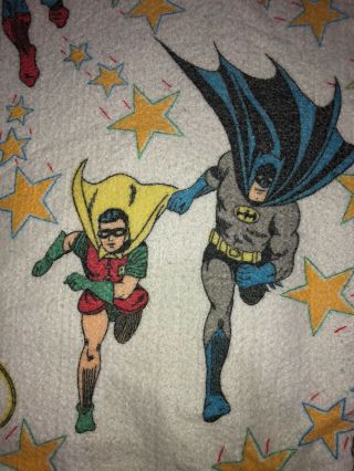 Powers DC Comics 1977 Vintage Blanket - Batman Robin Wonder Woman - 6x7 Ft 2