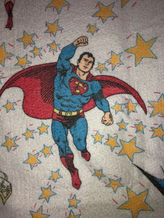 Powers DC Comics 1977 Vintage Blanket - Batman Robin Wonder Woman - 6x7 Ft 3