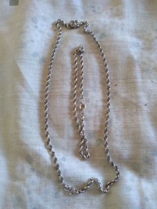 Vintage Sterling Silver Necklace/choker And Bracelet