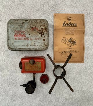 Vintage Enders Benzin - Baby No 9063 Petrol Gas Stove Complete - Germany