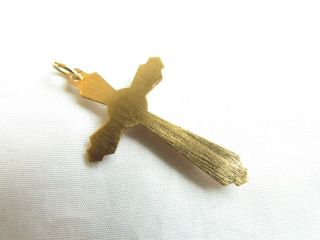 Vintage Chapel Gold Over Sterling Silver Crucifix Cross Pendant 3