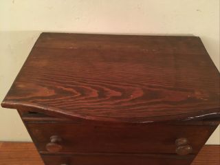 Mini Vintage 3 Drawer Chest of Drawers / Nightstand Solid Wood 3
