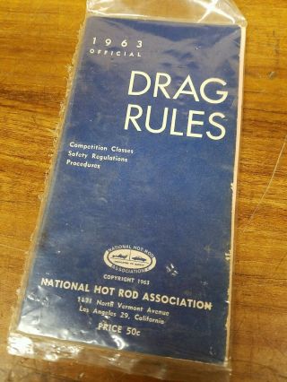 Official Drag Rules National Hot Rod Association Nhra Drag Book,  Entry Form