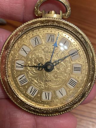 Vintage Sears Swiss Alarm Pocket Watch Jeweled Endura Movement Repair / Parts