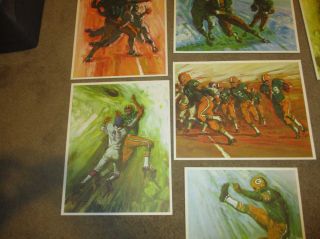 Set of 8 1965 Green Bay Packers in Action Prints Mobil Oil 3