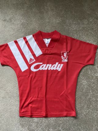 Vintage Liverpool 1991/1992 Candy Red Home Shirt Size 30” - 32” Childs