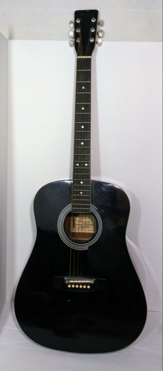 Vintage Harmony H106b Acoustic Guitar Black 6 String Right Handed