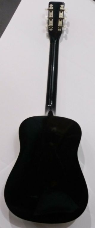 VINTAGE HARMONY H106B ACOUSTIC GUITAR Black 6 String Right Handed 3