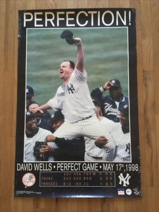 David Wells Perfect Game May 17th 1998 34.  5 " X 22.  25 " Poster