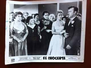 " Pedro Infante,  Sara Garcia Y Silvia Pinal El Inocente ".  Vintage Movie Photo.  B/w.