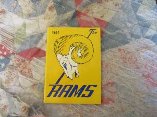1964 Los Angeles Rams Media Guide Yearbook Roman Gabriel Program Deacon Jones Ad