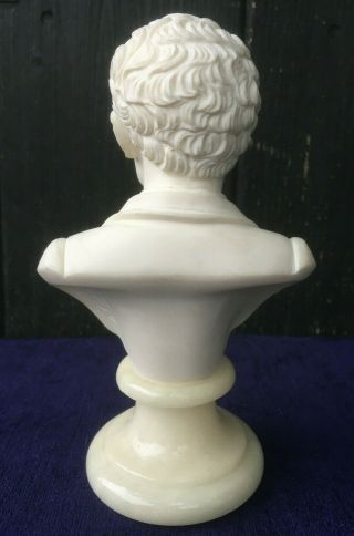 Vintage Bust of G MAHLER Italian Plaster & Alabaster Sculpture Figurine Statue 3