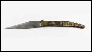 Antique French Made Navaja Folding Knife 19th Century Spanish Market Look