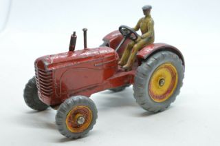 Vintage Dinky Toys Massey Harris Tractor With Driver Die Cast Toy Meccano Ltd