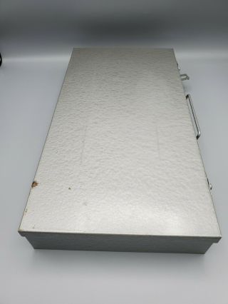 Vintage Braumberger Galvanized Metal Slide Organizer Storage Case