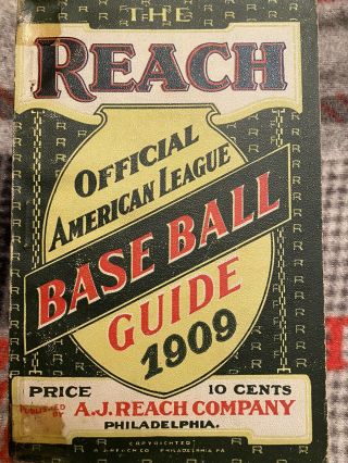 1909 Reach Official American League Guide