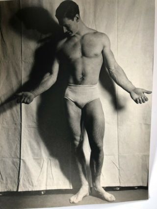 Gay Beefcake Photo Nude Male Bruce Los Angeles Vintage Physique Large 8 X 10 "