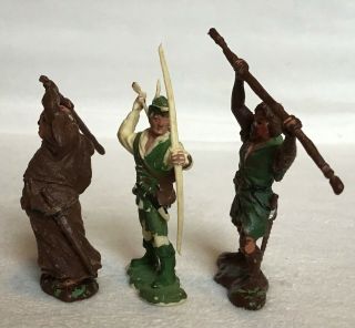 Vintage Britains Herald 70’s,  Robin Hood,  Friar Tuck,  L.  John,  54mmscale plastic. 2