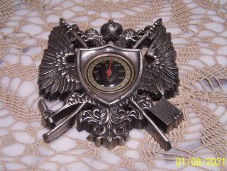Vintage Metal Eagle Wall Thermometer 4 1/2 " Tall,  Japan