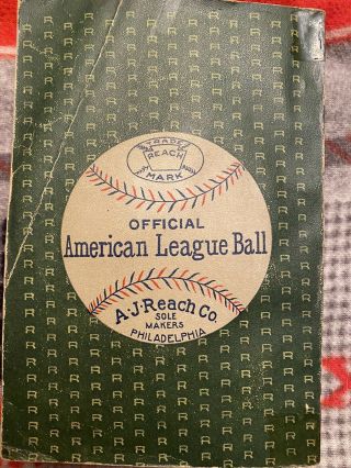 1910 Reach Official American League Guide 2