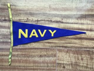 1930/40s Us Naval Academy Wool Felt Stitched 16” Pennant