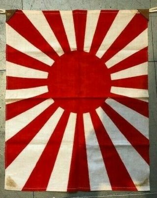 Old Japanese Flag Small Navy Flag Vintage Antique 34 X 42 Cm