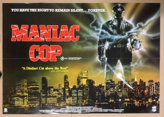Maniac Cop Australian One Sheet Movie Poster Film Rare Vintage