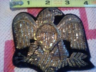 Antique Civil War Officers Patch Right Shoulder Gold Threaded Conditio