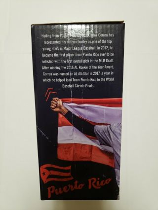 MLB Houston Astros Carlos Correa PUERTO RICO FLAG Bobblehead 09/21 SGA NIB 3