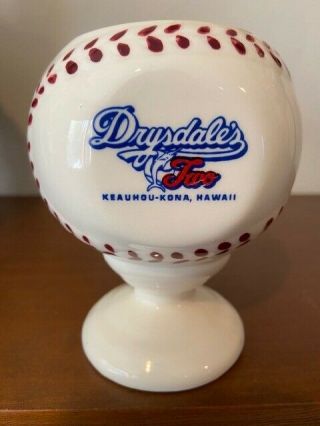 Vtg Don Drysdale’s Two Keauhou Kona Hawaii Ceramic Baseball Souvenir Cup