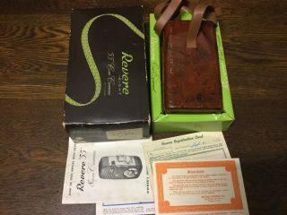 Revere 55 Old Vintage 8mm Movie Camera Usa - Bakelite Case,  Box,  Docs 1952