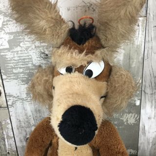 Vintage 1971 Warner Bros.  Mighty Star 21” Wile E.  Coyote Plush Looney Tunes