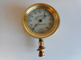Vintage 3 " Brass Pressure Gauge Antique,  Steampunk?