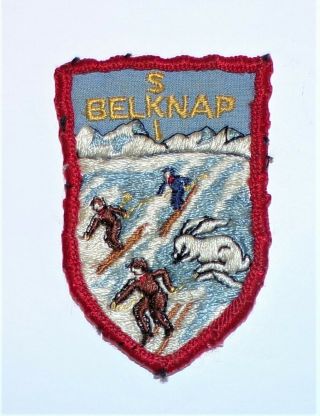Vintage Cloth Ski Patch Ski Belknap