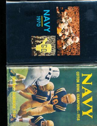 1958 Navy Football Press Media Guide Nm (only Listed)