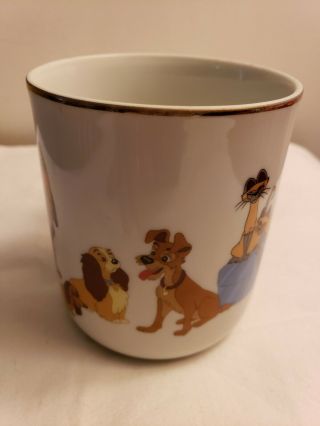 Vintage Lady And The Tramp Coffee Tea Mug Cup Disneyland Walt Disney World Japan