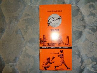 1969 San Francisco Giants Media Guide Press Book Willie Mays Yearbook Program Ad