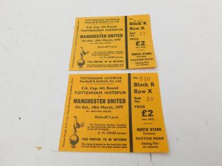 2 Vintage 1979 Tottenham V Manchester Utd Football Tickets