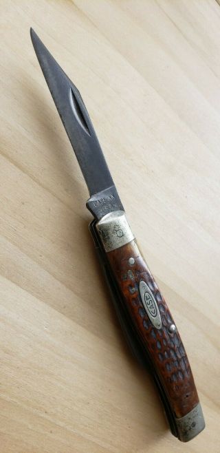 Vintage Case Xx 6292 Jigged Bone Serpentine Jack Pocket Knife/ Usa Made
