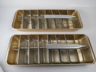 Vintage General Electric Redi - Cube Set Of 2 Metal Ice Cube Tray
