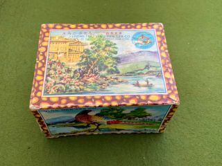 Vintage Ying Mee Tea Box China Hong Kong Birds Floral Cardboard Old
