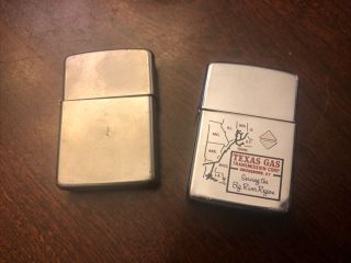 2 Vintage Zippo Lighters,  Texas Gas