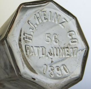 Vintage H.  J.  Heinz Co.  Ketchup Bottle Patent 1890 Pittsburg PA 3