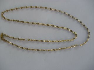 Vintage Danecraft Gold Over Sterling Silver Twist Chain Necklace 20 "