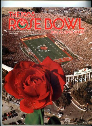 1985 Rose Bowl Vtg Usc Ohio State Football Program Ncaa Trojans V Buckeyes