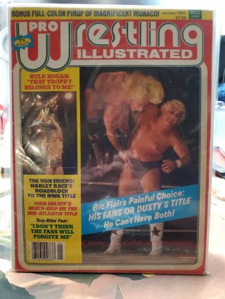 January 1982 Pro Wrestling Illustrated Dell 04683 Ric Flair Dusty Rhodes Vintage