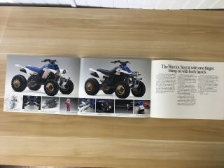 Vintage Rare 1988 Yamaha Banshee and Warrior ATV ' s Brochure and Specs 3