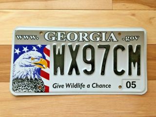 2005 Georgia " Give Wildlife A Chance " License Plate
