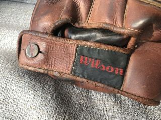 Vintage 1940’s Wilson A2170 The Ball Hawk 3 Professional 2 Finger Baseball Glove 2