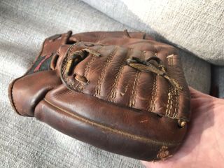 Vintage 1940’s Wilson A2170 The Ball Hawk 3 Professional 2 Finger Baseball Glove 3